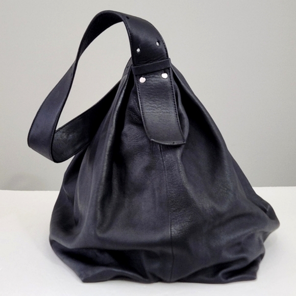 COS OVERSIZED PLEATED SHOULDER BAG LEATHER HOBO in 2025 Leather shoulder bag Leather hobo